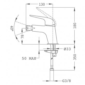 GRIFO BIDET ITACA BLACK