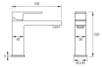 GRIFO LAVABO LUXOR CROMO